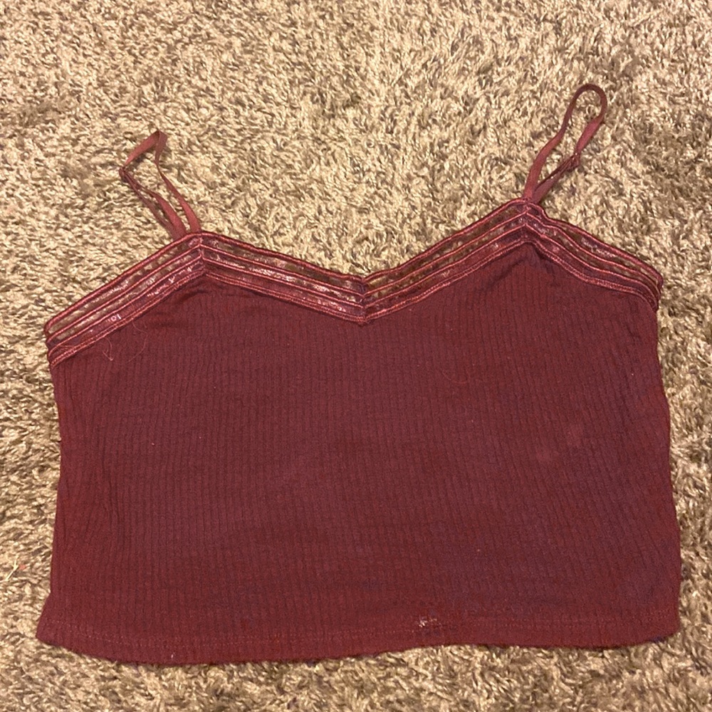 Burgundy crop top